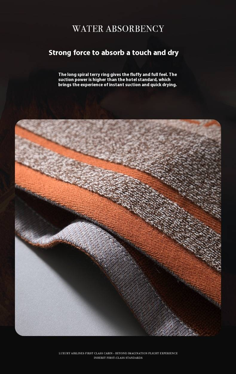 Luxury Embroidered 100% Cotton Wide Striped Bath Towel - Premium Absorbent & Quick-Dry Soft & Lint-Free For Men & Women_voghion.com