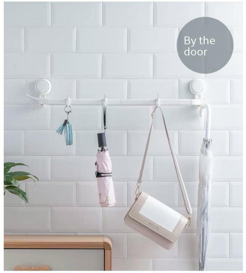 No-Drill Towel Rack For Bathroom - Wall Mounted Suction Cup Shelf (Holds 5+ Towels Robes) - Space Saving & Rustproof Design_voghion.com