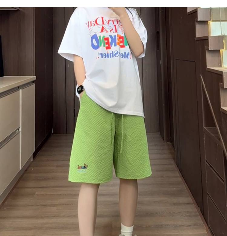 Vêtements pour hommes, shorts à séchage rapide, pantalons de plage en seersucker tendance d'été pour hommes, shorts décontractés, pantalons amples de grande taille_voghion.com