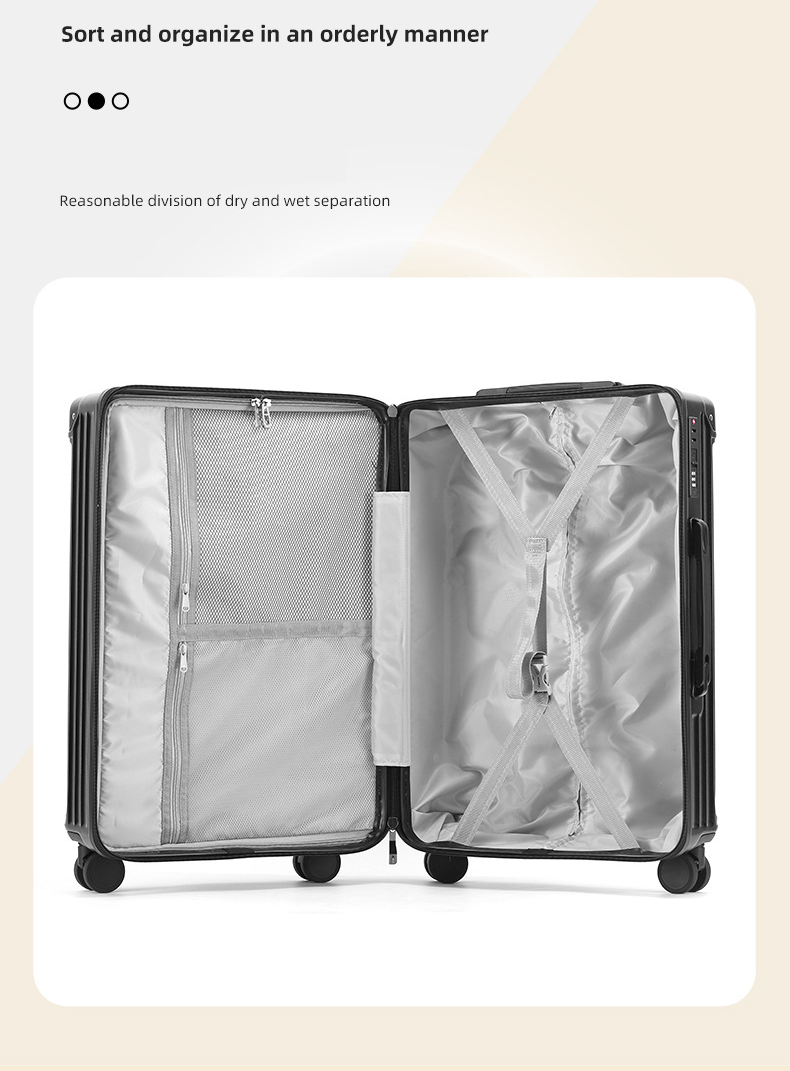 Durable ABS+PC Luggage Set With TSA Lock & Spinner Wheels - 20in Carry-On, 24in & 28in Checked Suitcases (Multiple Colors)_voghion.com