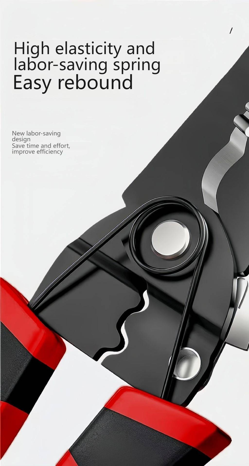 Professional Multi-Function Wire Stripper Cutter - Ergonomic Cable Stripping Tool With Crimping Function For Electricians_voghion.com