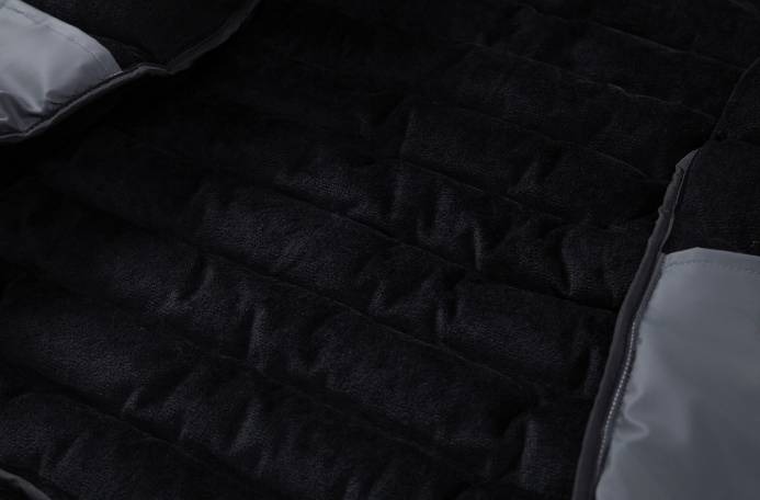 Men's Lightweight Quilted Leather Jacket - Detachable Hood Coat With Map Embroidery, Winter Hybrid Outerwear_voghion.com