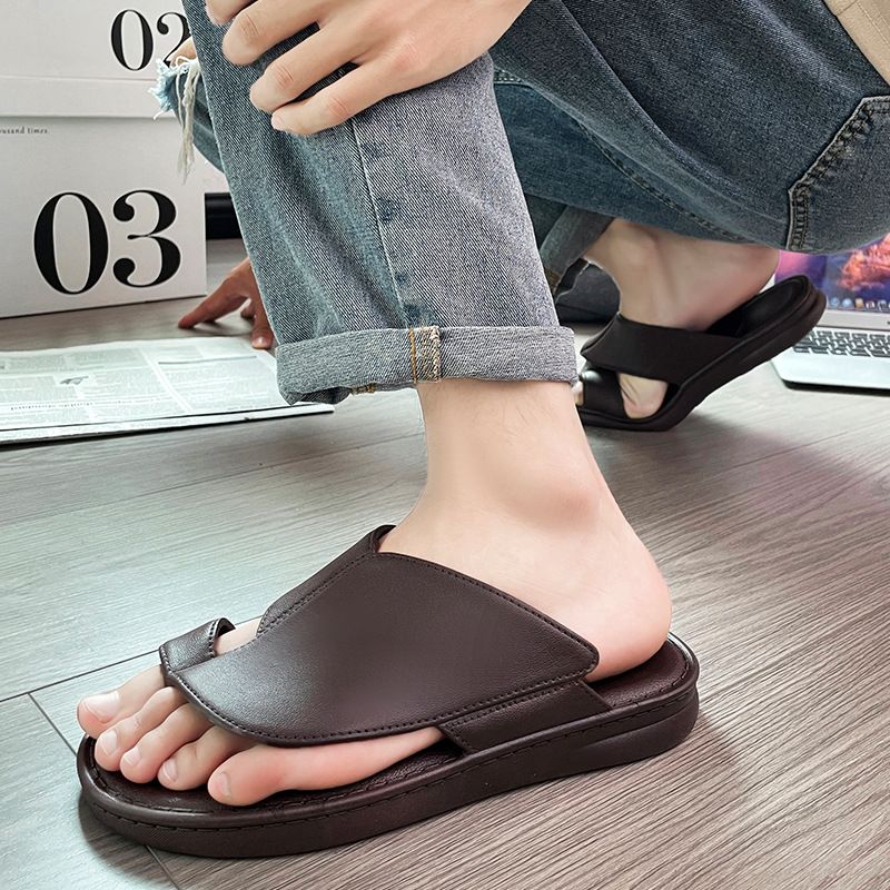 Herren Flip Flops 2025 Anti-Rutsch-Sommer-Oberbekleidung Mode Soft Bottom Beach Clip Toe Cool Casual Herren Hausschuhe_voghion.com