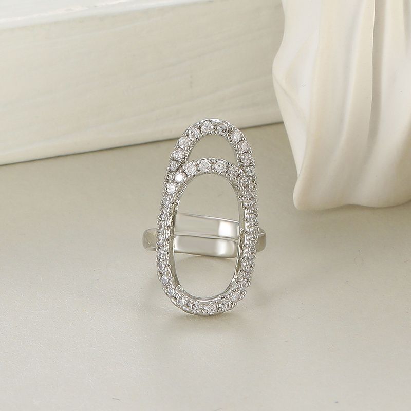 Pronto Stock Unghie Crytal Geometrico Regolabile Anello per Donna Moda Coreana Donna Anello da Dito Fidanzamento Gioielli da Sposa_voghion.com