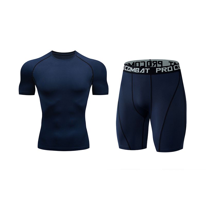 LazyZoom Ensemble de shorts de sport respirants à manches courtes et colorés, à séchage rapide, pour le fitness, la compression et le yoga, taille asiatique_voghion.com