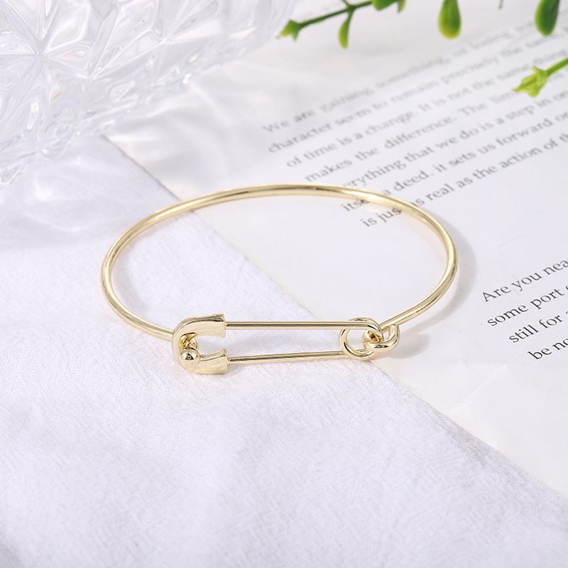 Bracciale rotondo aperto minimalista, personalità alla moda, elastico regolabile, stile gioielli da donna, accessori_voghion.com