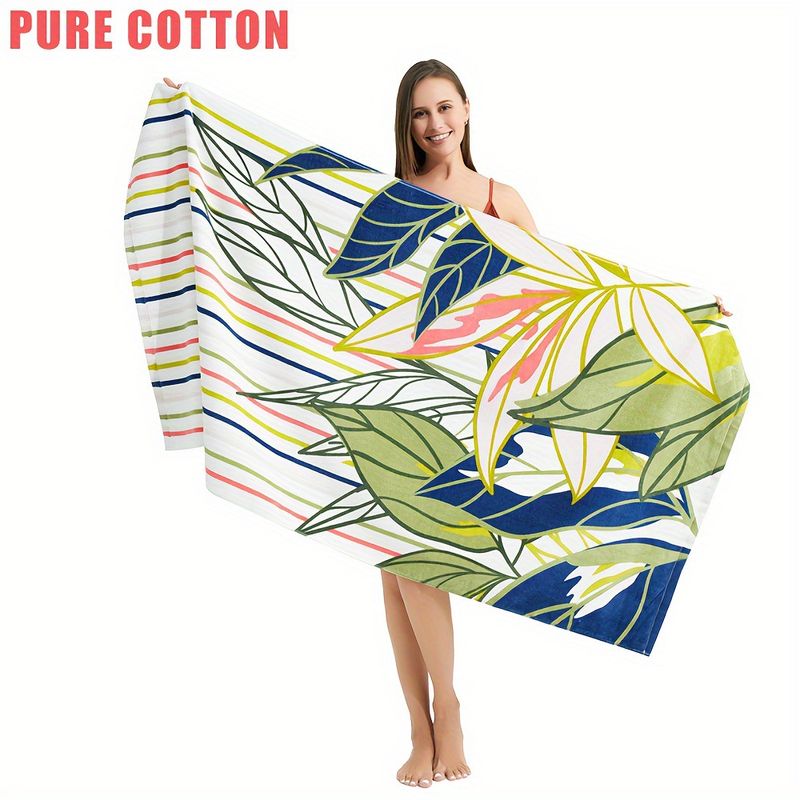 Druck Samt Verdickt Weich Wasser Absorbent Schwimmen Baden Große Strand Handtuch 85*170_voghion.com