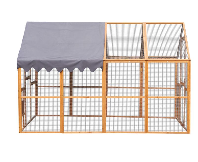 Outdoor Chicken Coop Enclosures 110" Large Kitten Playpen,Upgrade Waterproof Cover_voghion.com