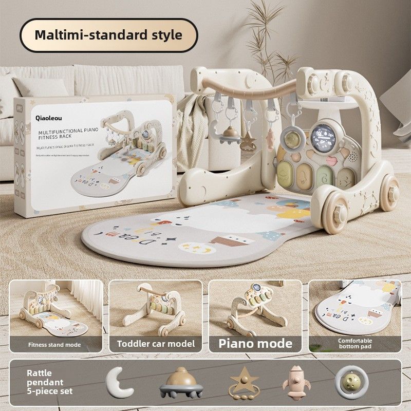 Qiao Le Bear Baby Pedal Piano Fitness Rack Walker 3 luni 6 Puzzle Educație timpurie Nou-născut Toddler Baby Toys_voghion.com
