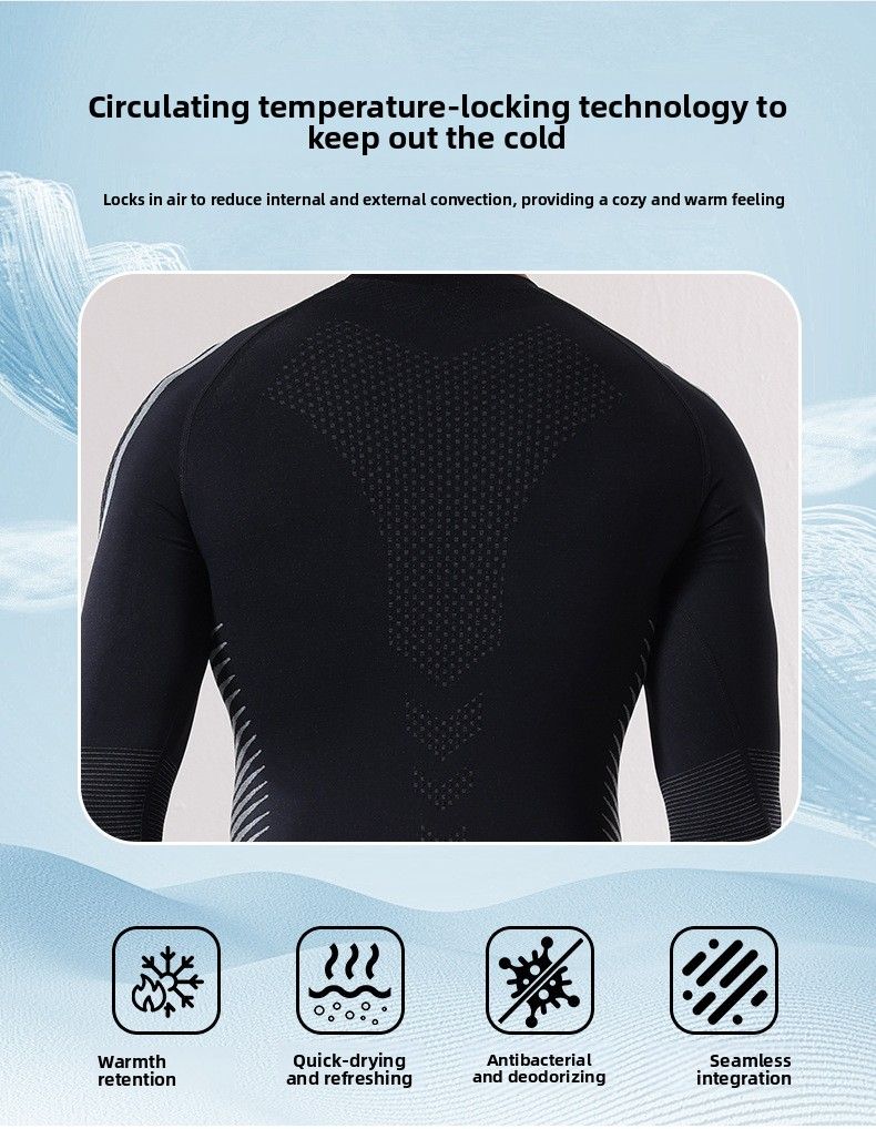 Autumn Winter Polypropylene Quick-Dry Ski Suit Underwear Set For Men Sports Tight-Fitting Moisture-Wicking Compression_voghion.com