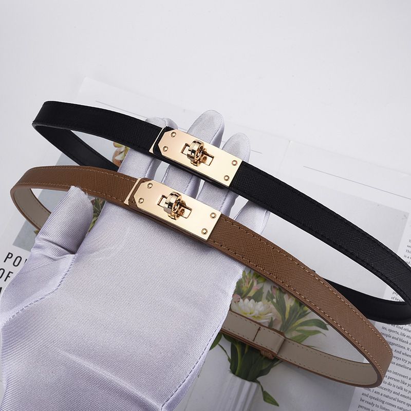 Kadınlar için Yeni Çok Yönlü Retro Bel Dekorasyonu İnce Kemer Kadın Kore Moda Bel İnce Kemer Kadın Stili Elbise Dekorasyonu ile_voghion.com