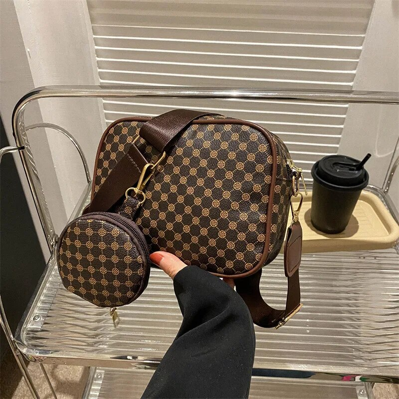 Simple And Trendy Texture, Casual Women'shoulder Bag With A Foreigntyletrap, Hanging Bag, Diagonal Crossbodymall_voghion.com