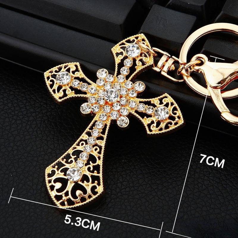Schlüsselanhänger mit Sternzeichen, Herz, Kreuz und mehr Muster für Auto, Paar-Taschenanhänger, Metall-Schlüsselanhänger, Ring, Zubehör, Geschenk im Barockstil_voghion.com