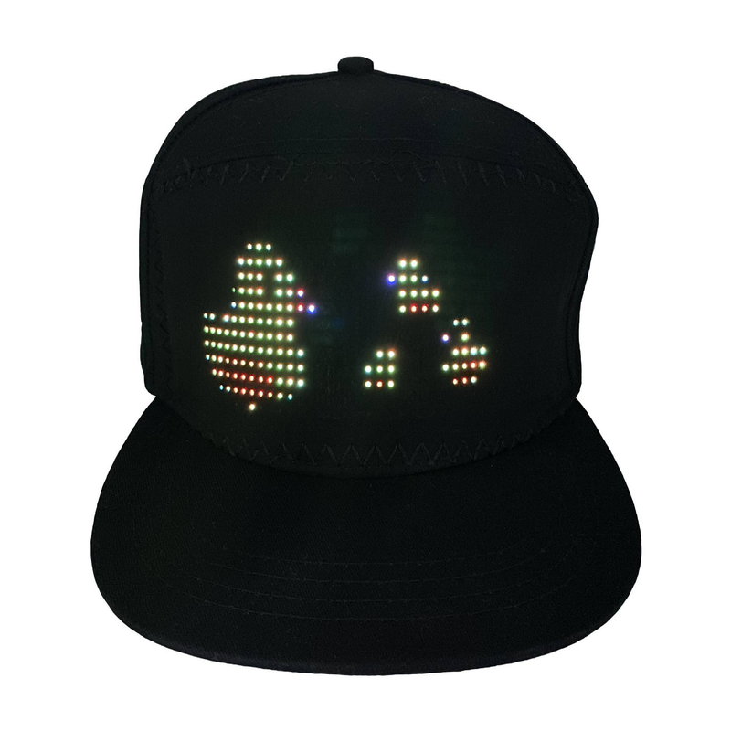 Party Masks Bluetooth LED Light Up Hat DIY Programmable Full Color Beanie With Music Sync APP Control_voghion.com
