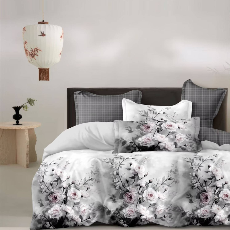 Geometric Fitted Sheet – Breathable Brushed Polyester Bedding Set, Deep Pocket Elastic Edges, Wrinkle & Fade Resistant, Multiple Sizes_voghion.com