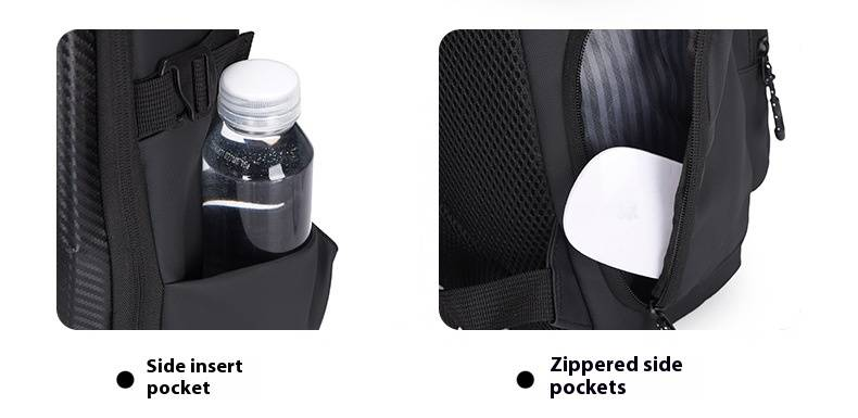 Herren-Hartschalen-Rucksack im Motorradstil, spritzwassergeschützt, Business-Computertasche, Studentenreise, Doppelrucksack mit großer Kapazität_voghion.com