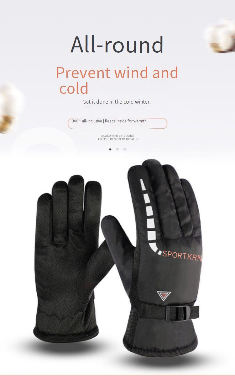 Men's Winter Gloves - Waterproof, Windproof & Thermal Insulated For Skiing, Motorcycle & Outdoor Activities (Triangular Mix, Camo Mix, Blue, Red)_voghion.com