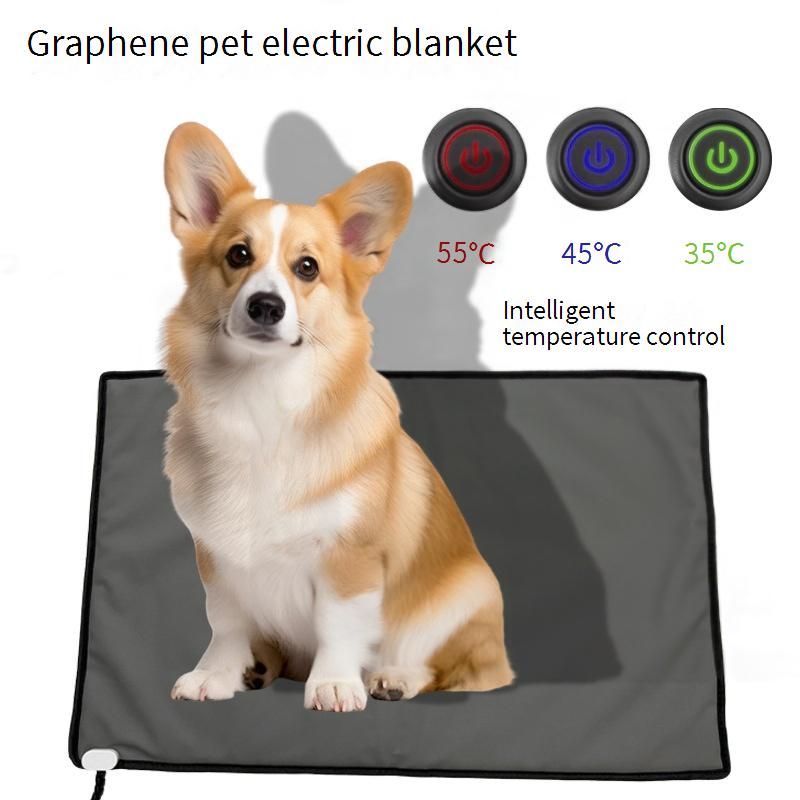 Grafeen verwarmingsmat voor huisdieren, voor reptielen, aquaria, egels en heremietkreeften - instelbare temperatuurregeling voor gekko's, kikkers en schildpadden_voghion.com