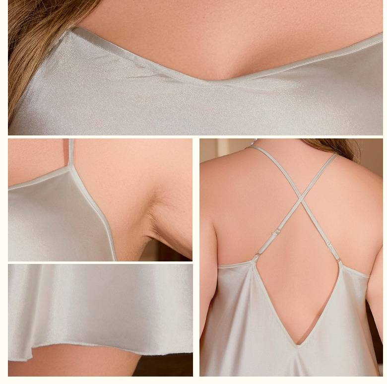 Women's Plus Size Satin Pajama Set Summer Short Nightgown Sleepwear Loungewear Comfortable & Breathable_voghion.com