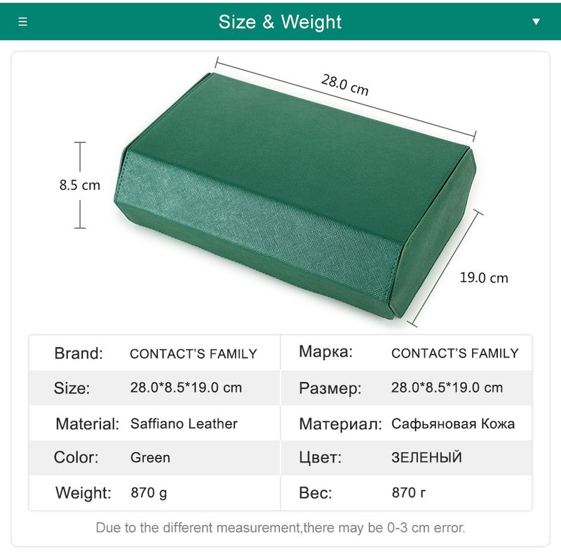 Hochwertige Uhrenbox aus genarbtem Leder für 8 Uhren, reisefreundliches Aufbewahrungsetui für mechanische Uhren mit weicher Innenausstattung, Geschenkverpackung für Herren_voghion.com
