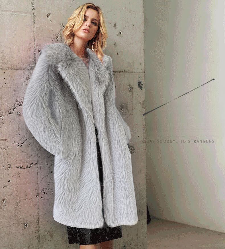 Cappotto di pelliccia oversize | Colletto blazer chic | Elegante capo essenziale per l'inverno_voghion.com