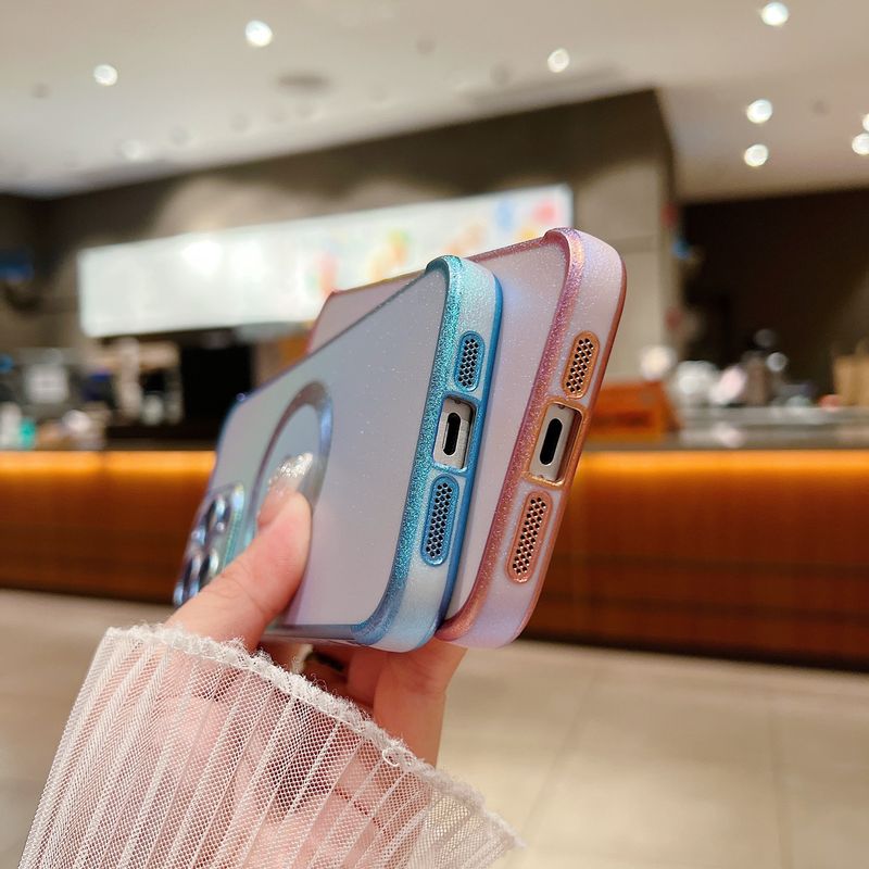 Uusi huippuluokan silkkinen värikäs magneettisivulta galvanoitu tuplarakkaussuojain, joka sopii iPhone 11 12 13 14 15 16plus pro promax -puhelimelle_voghion.com