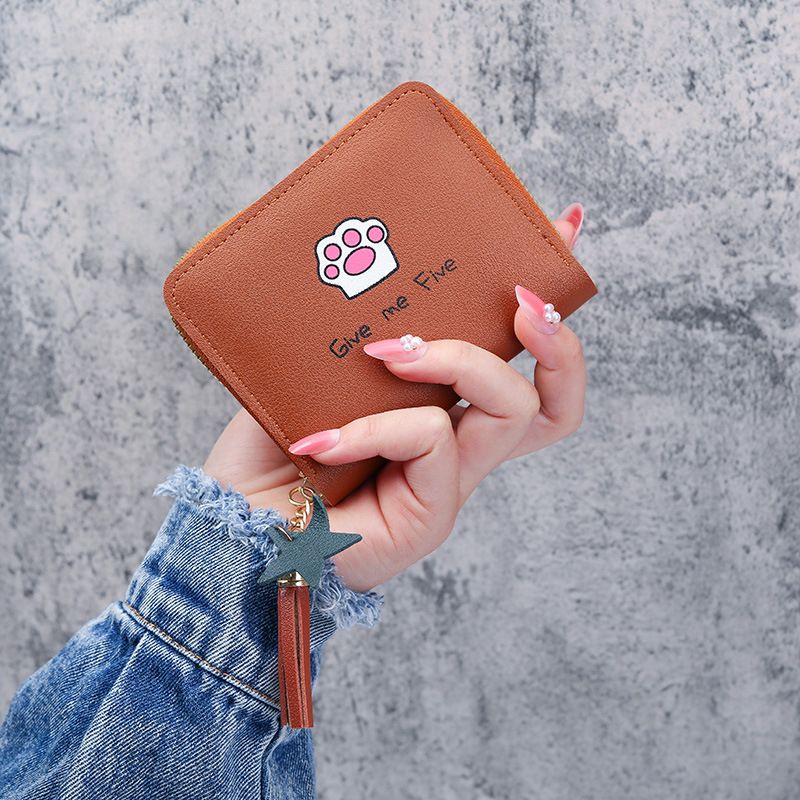 New Korean Style Wallet Women's Short Large Capacity Zipper Wallet All-Match Fashion Simple Clutch_voghion.com