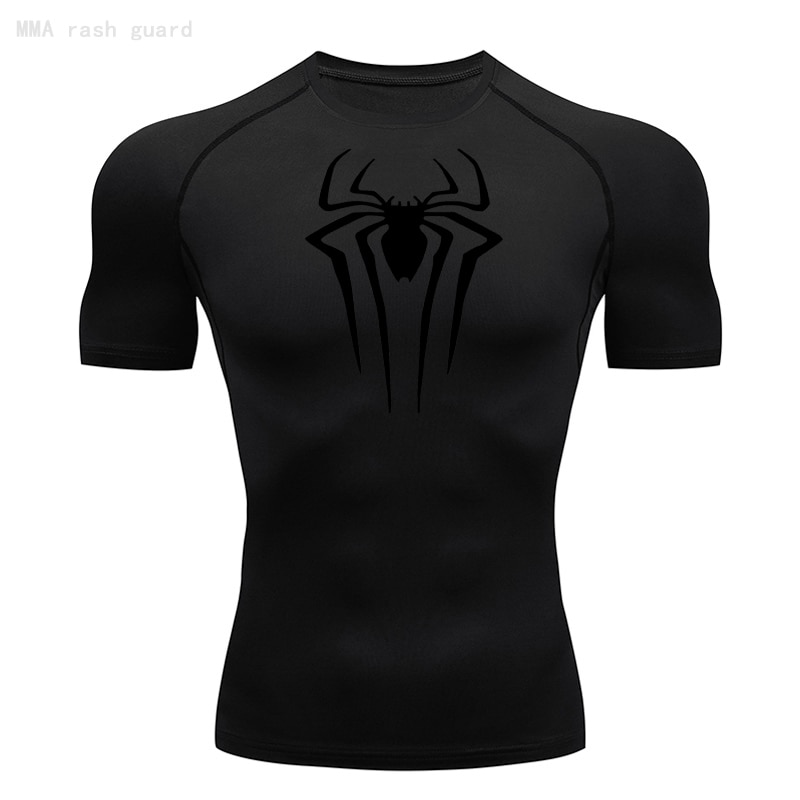 Das neue kurzärmlige Herren-T-Shirt für den Sommer, atmungsaktiv, schnelltrocknend, Sport-Top, Bodybuilding, Trainingsanzug, Kompressionsshirt_voghion.com