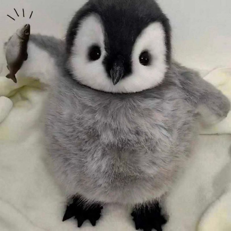 Nouveau jouet en peluche pingouin super réaliste, simulation IA, décoration_voghion.com