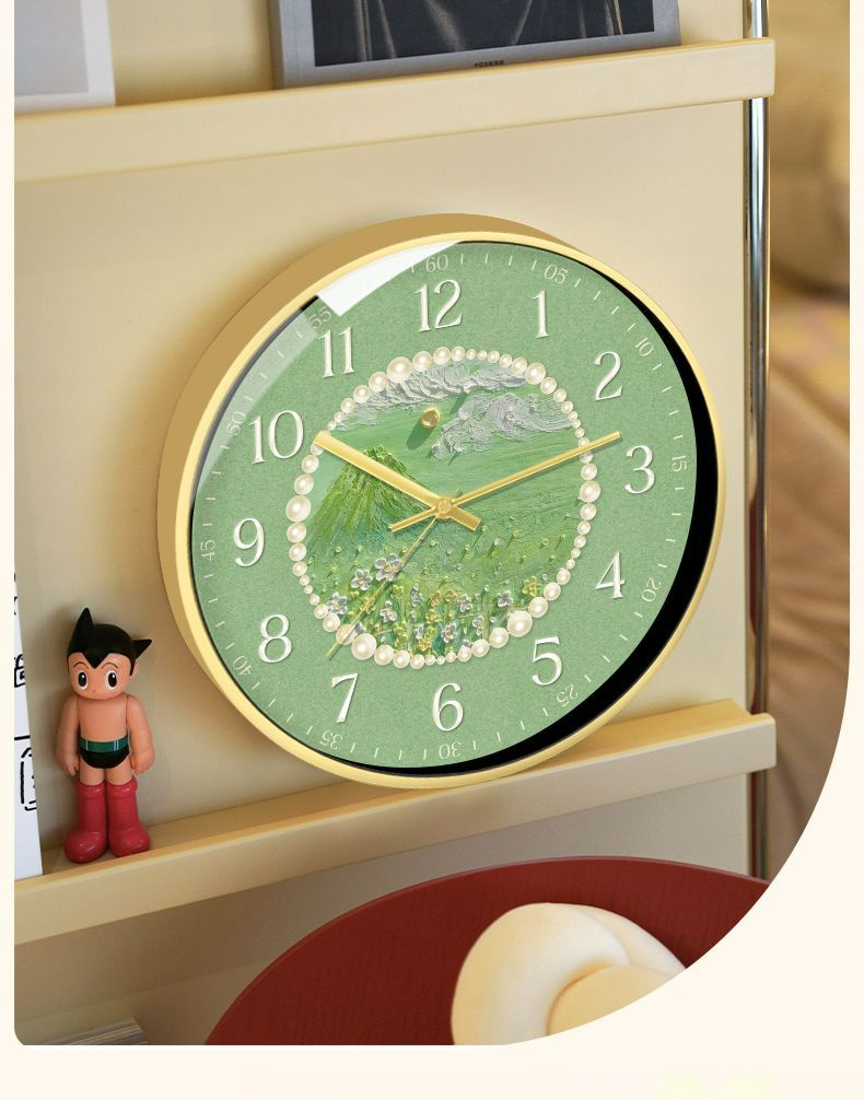 Orologio al quarzo creativo silenzioso da parete semplice per soggiorno, camera da letto, casa, moda, in stile francese_voghion.com