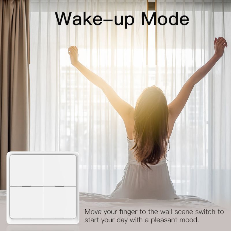 AUBESS 1/2/3/4 Gang Tuya ZigBee Smart Wireless Remote Szene Wand Schalter Push Button Controlle Über Alexa Google Hause_voghion.com