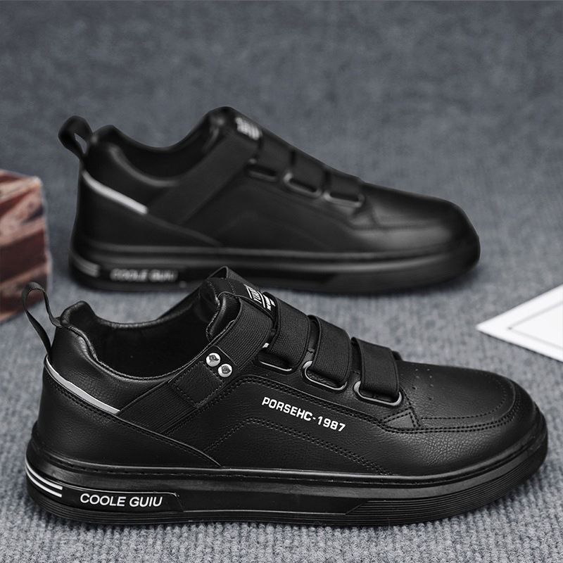 Euro Step Sommer Atmungsaktive Weiße Flache Herren Freizeitschuhe Aus Leder Vielseitige Sportschuhe Ohne Schnürsenkel Trendy_voghion.com