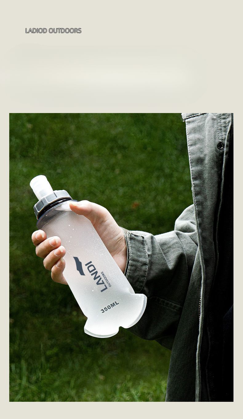 Landy Outdoor Sports Borraccia portatile pieghevole morbida da 350 ml per trail running ed escursionismo_voghion.com