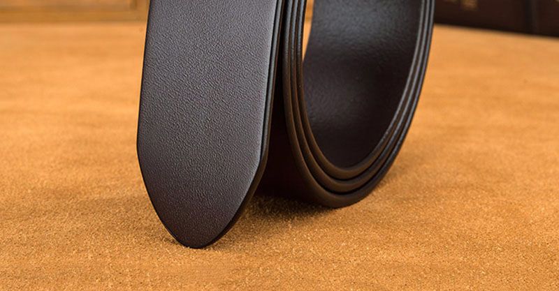 HOT HIDUP Top Quality Pure Solid Cowhide Leather for Pin Smooth Men Cow Strap Vintage Belts 38mm Width Without Buckle NWJ627_voghion.com