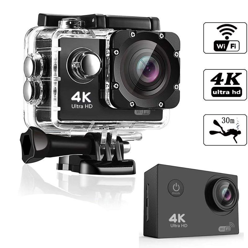 Mini cámara deportiva HD 4K impermeable para exteriores, inalámbrica, WiFi_voghion.com