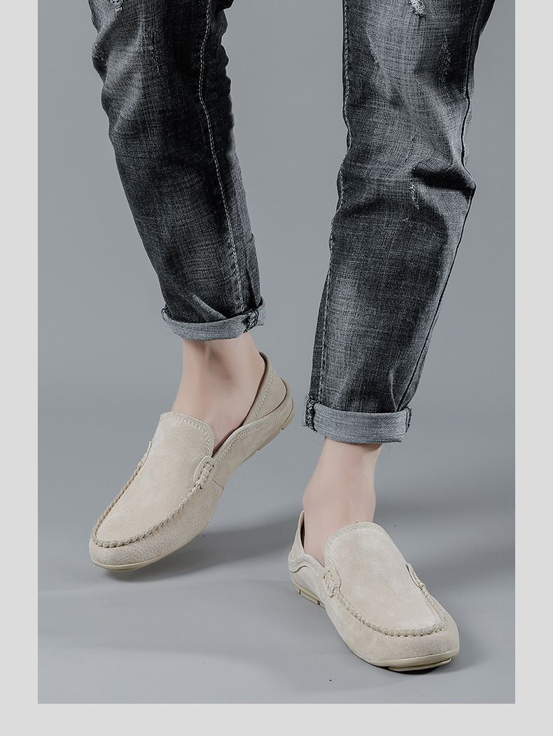 Scarpe da guida per uomo, superficie morbida, piedini con imbracatura, cucitura per scarpe Doudou_voghion.com