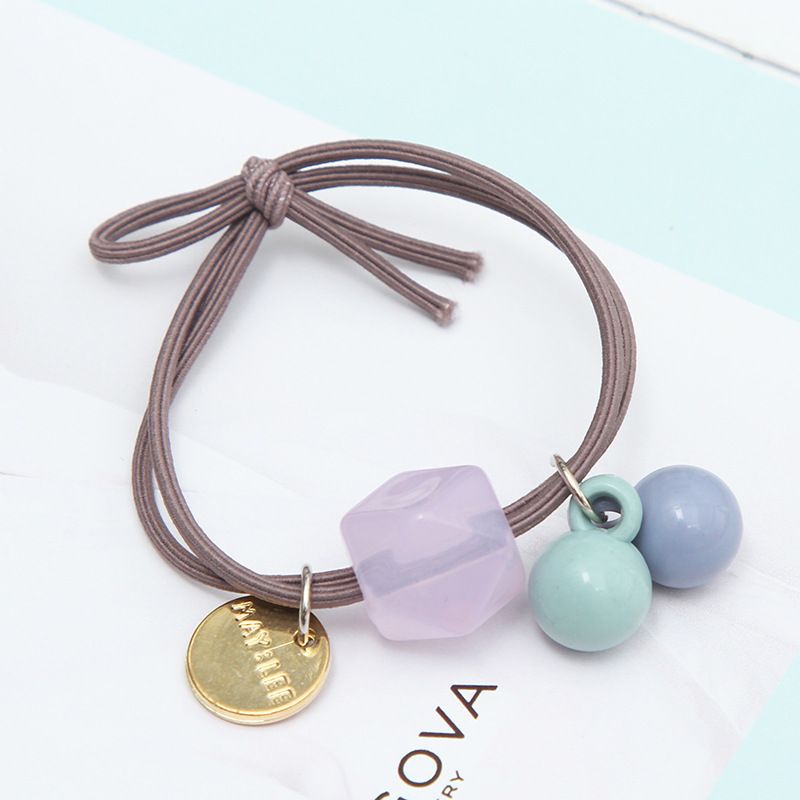Versione coreana di fresco per le donne, semplice e versatile, legato con coda di cavallo, piccolo elastico, laccio per capelli, fascia per capelli quadrata di gelatina_voghion.com