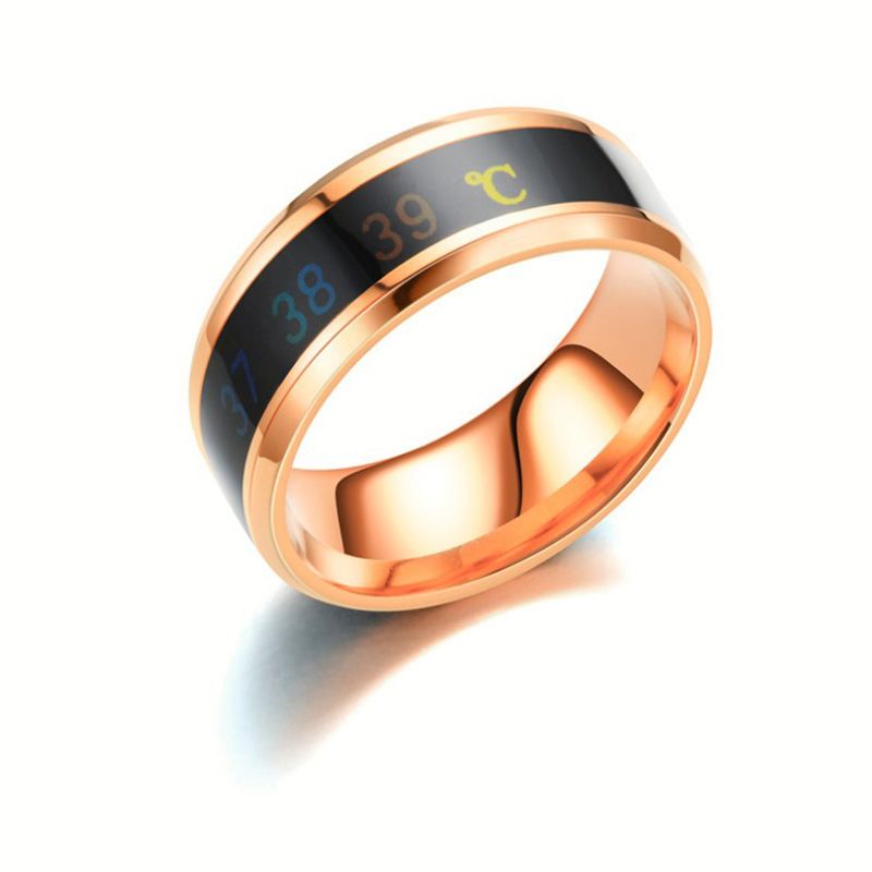 Rings Titanium Steel Niche Intelligent Temperature Sensitive Color Changing Temperature Ring Cold Men's Non Fading Stainless Steel Ring_voghion.com