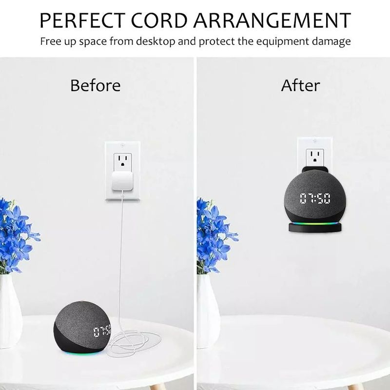 Soporte para altavoz inteligente Echo Dot 4 de 5.ª generación, soporte de audio y soporte de pared_voghion.com
