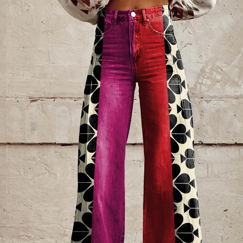 Damenbekleidung Große Größen Damen Freizeithosen Dünne Jeans Weites Bein_voghion.com