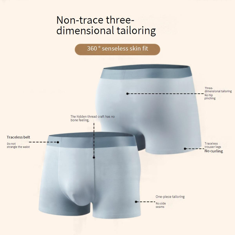 Intimo da uomo, boxer da ragazzo in modal 80 count, senza cuciture, a vita media, traspiranti, di grandi dimensioni_voghion.com