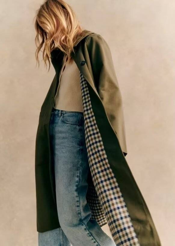 Dameskleding Elegante trenchcoat met enkele rij knopen voor dames - Lange stijlvolle overjas met kraag, klassiek, perfect voor kantoor en vrijetijdskleding_voghion.com