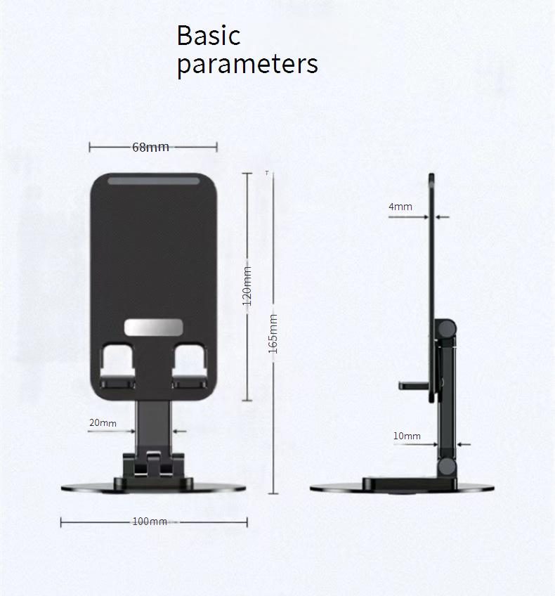 Universal Adjustable Phone Stand With Rotatable & Foldable Design, Alloy Desktop Holder For Smartphones Tablets, Compatible_voghion.com