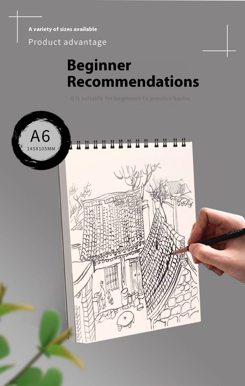 Premium Sketchbook For Artists - A4 Thick Paper Drawing Pad, 30 Sheets Blank Sketch Book For Pencil, Charcoal, Colored Pencils & More_voghion.com