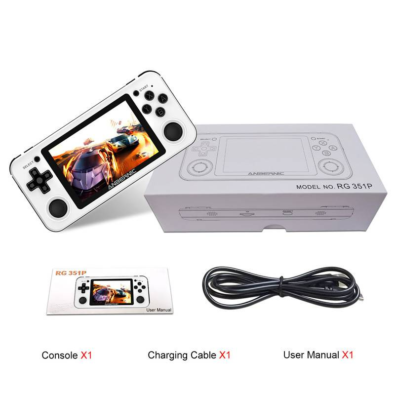 Console de jogos portátil retrô ANBERNIC RG351P - Dispositivo portátil para jogos Linux com 64 GB de armazenamento, suporte multijogador e experiência de jogo clássica e moderna_voghion.com