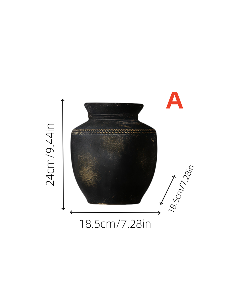 Vase en céramique de style classique d'Asie occidentale, grande capacité, rechargeable, pour arrangement de fleurs, adapté à plusieurs scènes, vase décoratif_voghion.com