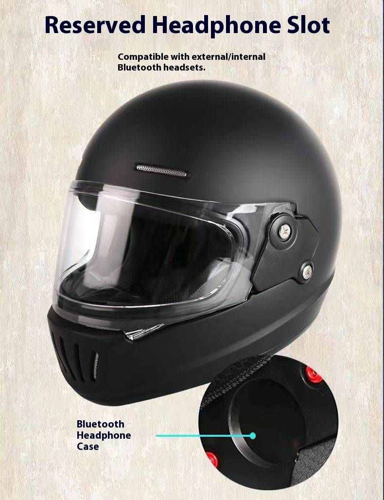 3C-gecertificeerde retro integraal motorhelm met Bluetooth - klassiek "varkenssnuit"-ontwerp voor cruiser- en scooterrijders_voghion.com