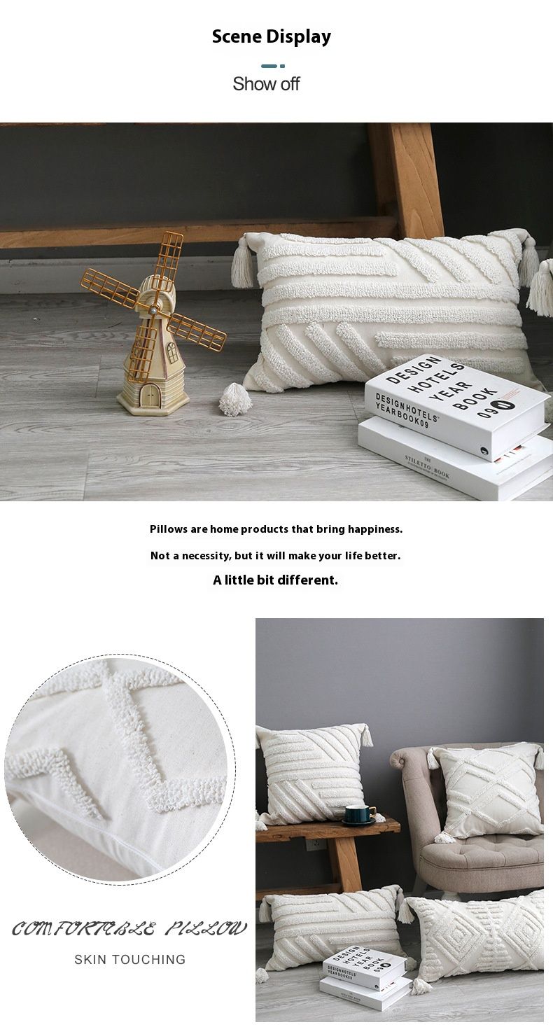 Modernes, minimalistisches Kissenbezug-Set – geometrisches und gestreiftes Design, Poly-Baumwoll-Mischgewebe, waschbarer Kissenbezug für Sofa/Bett (30 x 50 cm und 45 x 45 cm, ohne Einsatz)_voghion.com