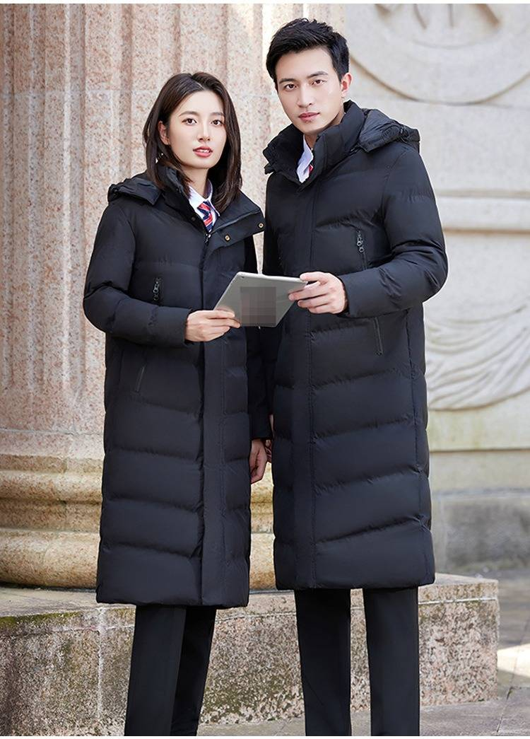 "Knee-Length Professional Cotton Coat – Unisex Winter Workwear For Property & Hospitality Staff"_voghion.com