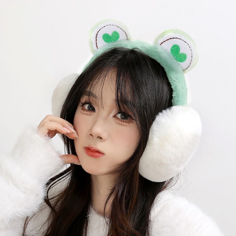 Kuschelige Plüsch-Ohrenschützer für Damen und Herren – Weiche, faltbare Winter-Ohrenwärmer mit niedlichem Cartoon-Design, Unisex-Kälteschutz-Ohrenschützer für Schüler und Erwachsene_voghion.com